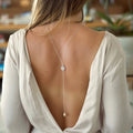 Cadena de Espalda Redonda Collar Adorno Dorsal Mujer plata