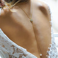 Round Back Chain Necklace Back Ornament Woman gold