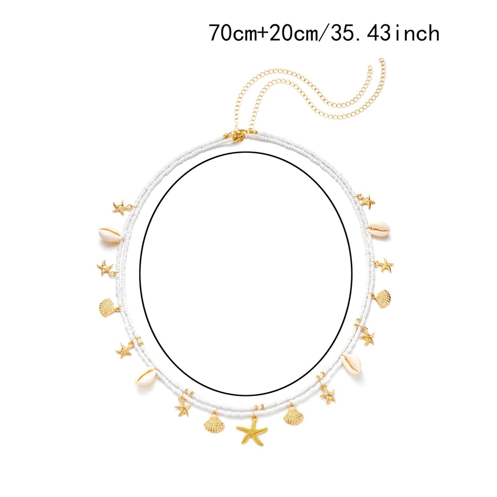 Chaîne de hanche coquillage - bijou de taille et ventre pour femme