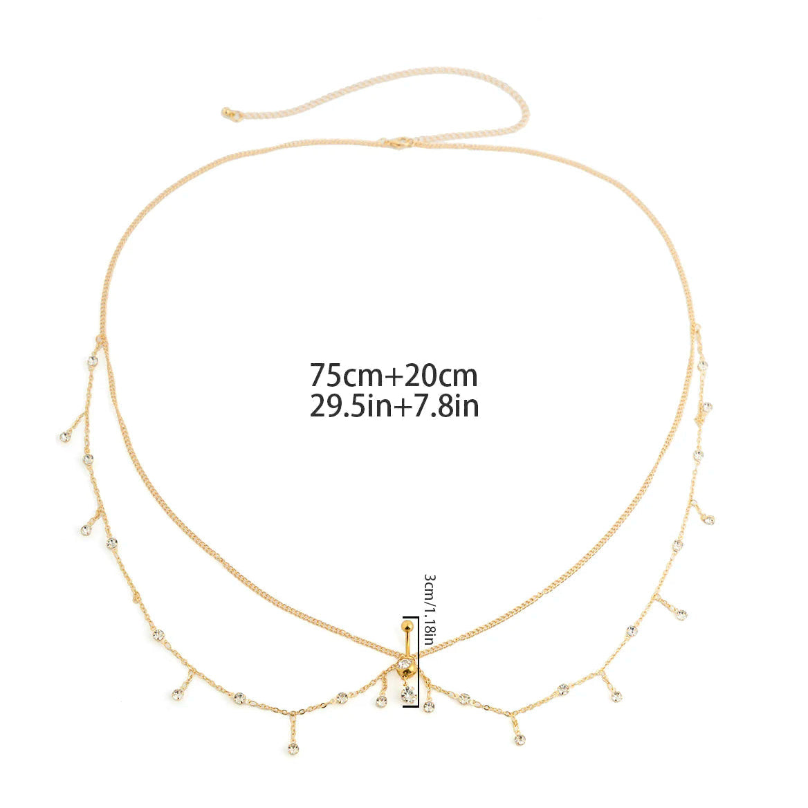 Chaîne de hanche et nombril - bijou de taille et ventre pour femme