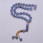 Rosario musulmano elegante - Tasbih islamico 33 perle blu e dorato