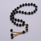 Rosario musulmano elegante - Tasbih islamico 33 perle nero e dorato