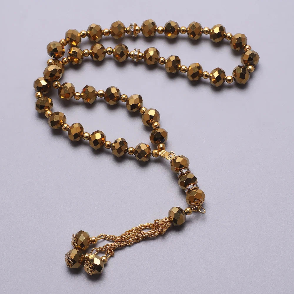 Bracciale rosario per uomo o donna arabo oro