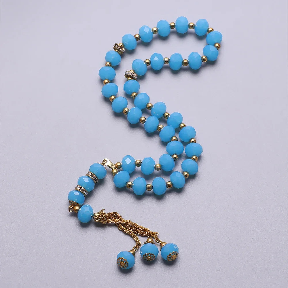 Rosario musulmano elegante - Tasbih islamico 33 perle turchese