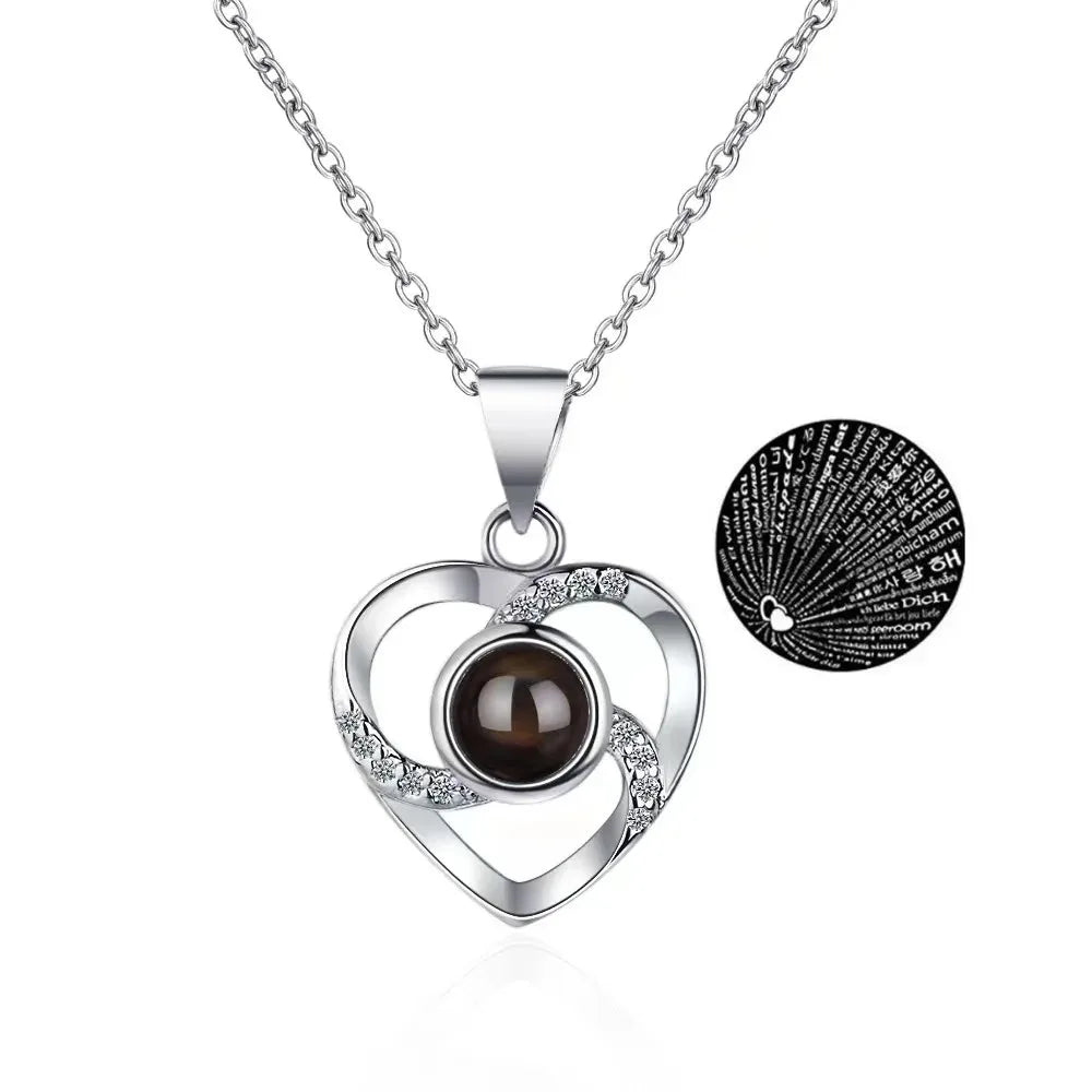 Cofanetto Amore Eterno con Rosa e Collana 