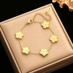 Set aus 3 Schmuckstücken Margeriten Gold 