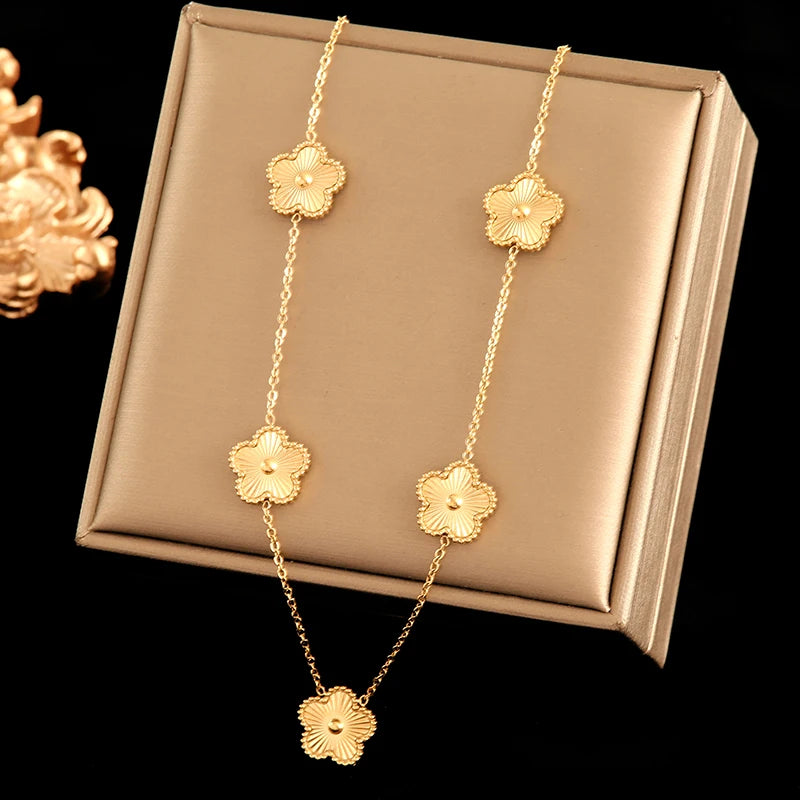 Set aus 3 Schmuckstücken Margeriten Gold 
