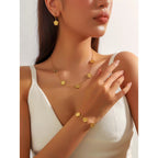Set aus 3 Schmuckstücken Margeriten Gold 