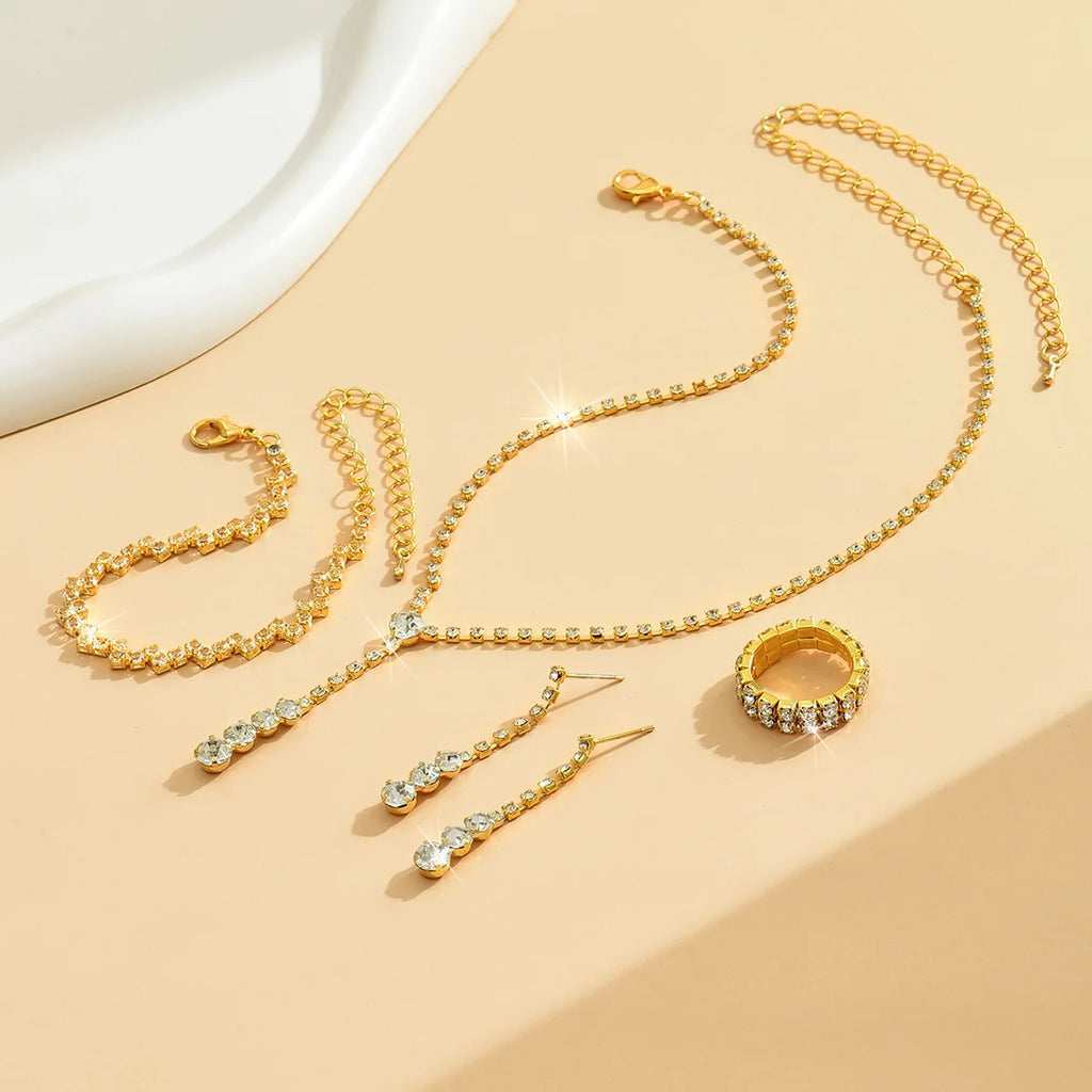 Scatola da 4 gioielli con strass