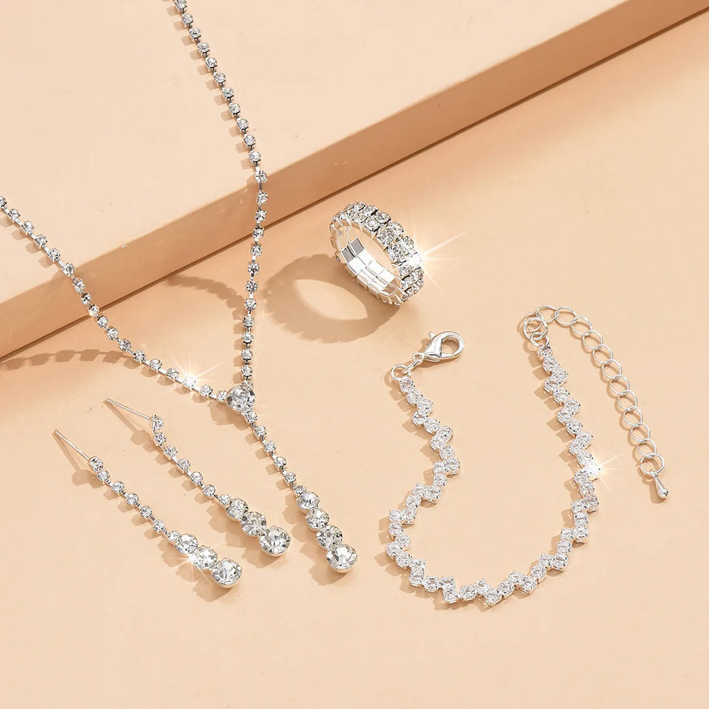 Scatola da 4 gioielli con strass