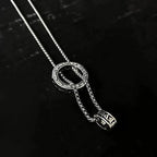 Collier anti-stress avec pendentif rotatif mantra bouddhiste