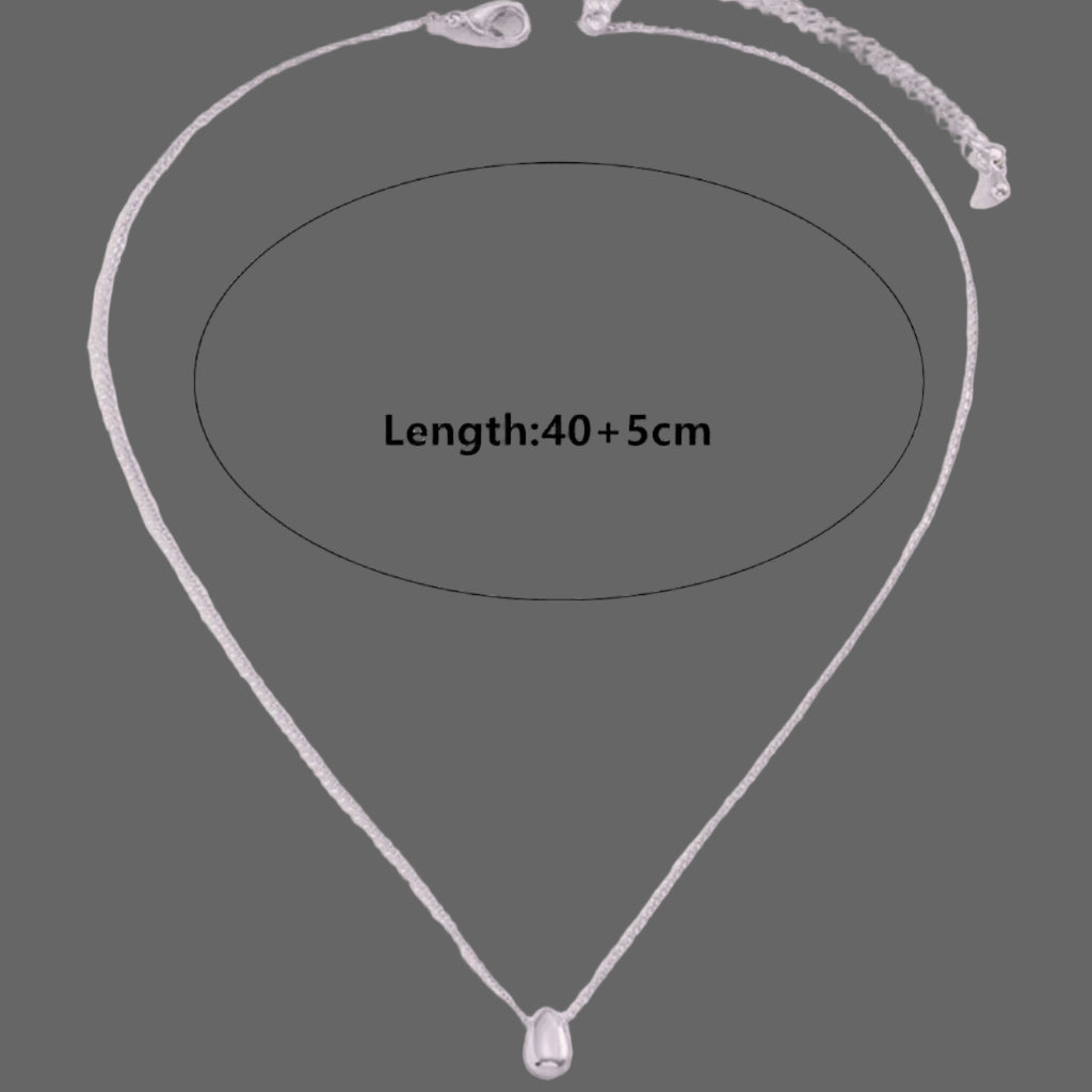 Necklace with Fine Teardrop Pendant 