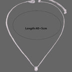 Necklace with Fine Teardrop Pendant 