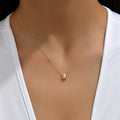 Collier avec Fin Pendentif Goutte d'Eau or