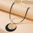 Collier avec Grand Pendentif Rond Bohême Chic