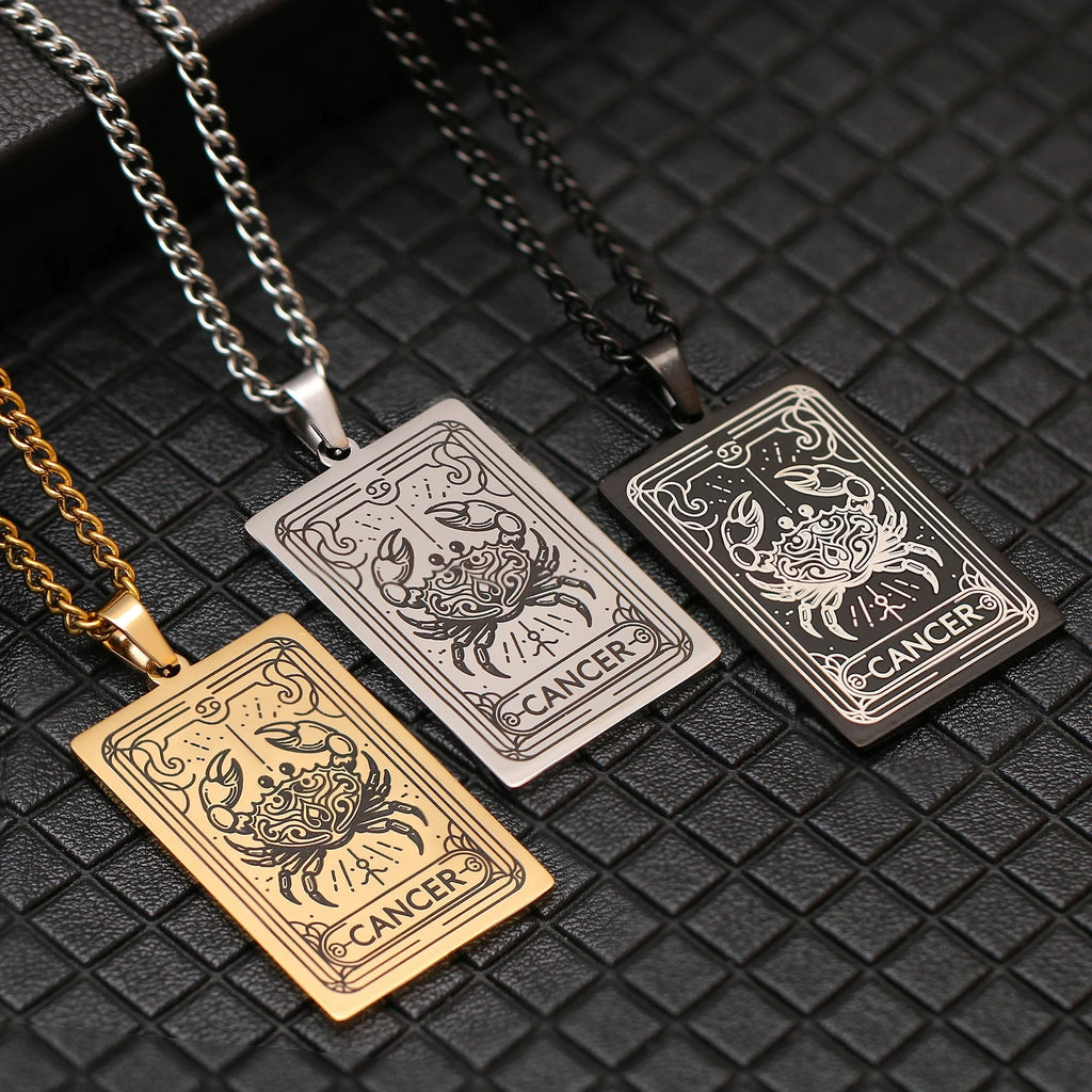 Collier avec Joli Pendentif Signe du Zodiaque Astrologique