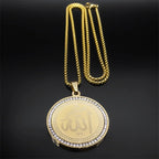 Collana con ciondolo amuleto Allah arabo islamico musulmano oro