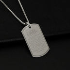 Collier avec pendentif Ayatul Kursi arabe argent