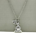 Collier avec Pendentif Bouddha et Fleur de Lotus