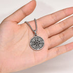 Collier avec Pendentif Boussole Nautique Rose des Vents
