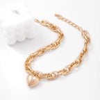 Collier avec pendentif cœur urbain chic or