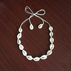 Collier avec Pendentif Coquillage Cauri blanc