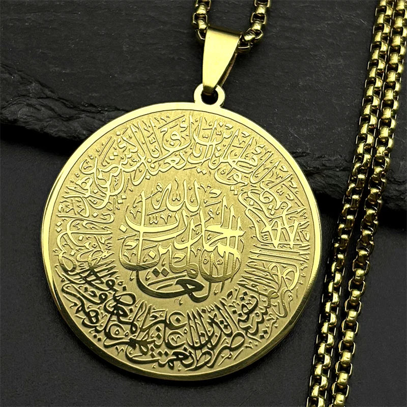 Halskæde med vedhæng af den arabiske Koran islam muslimsk guld