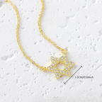 Necklace with a rhinestone Star of David pendant Jewish symbol