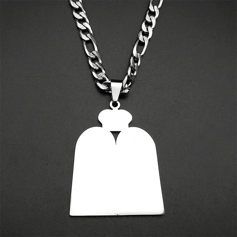 Necklace with Jewish prayer pendant the 10 commandments of the Torah