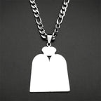 Necklace with Jewish prayer pendant the 10 commandments of the Torah