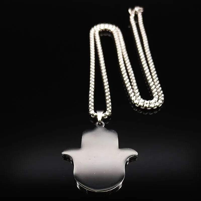Men's necklace with pendant for protection against the evil <span data-glossary-id="oeil">eye</span> and Arab Fatma hand