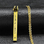 Halskette mit Mesusah-Schutzanhänger und hebräischen jüdischen Buchstaben in Gold