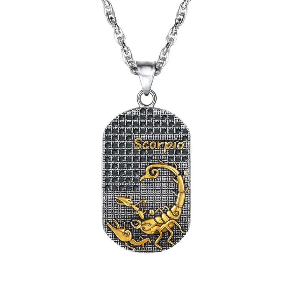 Collier avec Pendentif de Style Signe du Zodiaque Astrologique