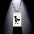 Collier avec Pendentif Elégant Signe du Zodiaque Astrologique