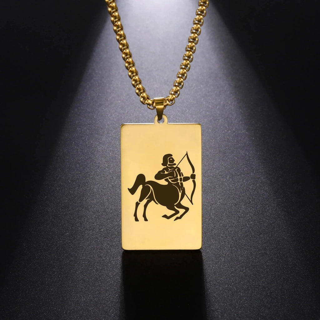Collier avec Pendentif Elégant Signe du Zodiaque Astrologique