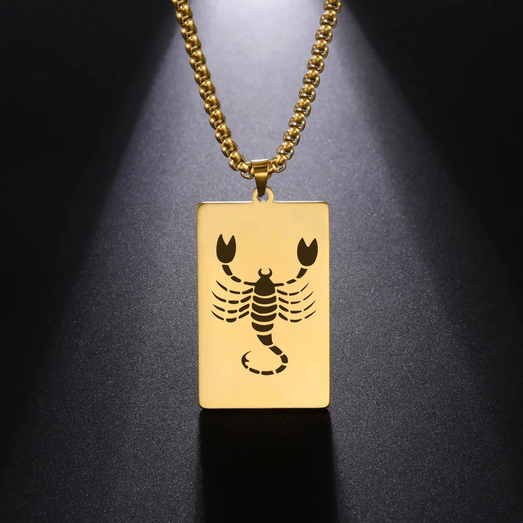 Collier avec Pendentif Elégant Signe du Zodiaque Astrologique