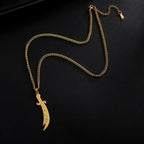 Collier avec pendentif épée d'Ali Zulfikar arabe islam musulman or