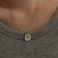 Collier avec pendentif fleur de rose argent