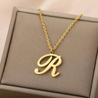 Women's initial pendant necklace 