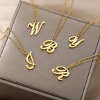 Women's initial pendant necklace