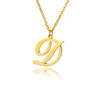 Women's initial pendant necklace d