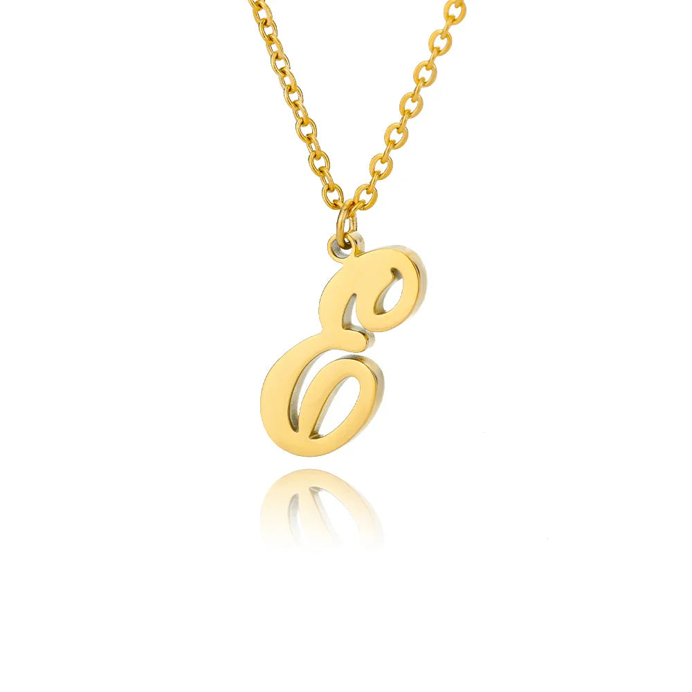 Women's initial pendant necklace e