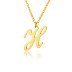 Women's initial pendant necklace h