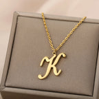 Women's initial pendant necklace k