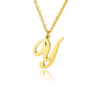 Women's initial pendant necklace y