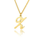 Women's initial pendant necklace z