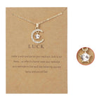Collana con Ciondolo Luna in Strass Pietra di Nascita