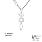 Collier avec pendentif Messianique Menorah et de l'étoile de David argent