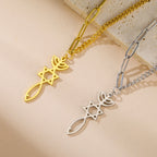 Collier avec pendentif Messianique Menorah et de l'étoile de David or
