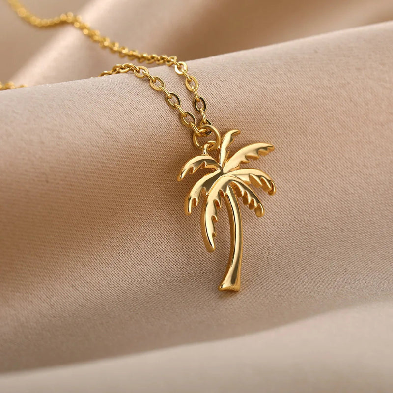 Collier avec Pendentif Palmier pour Femme or